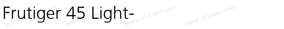 Frutiger 45 Light字体转换